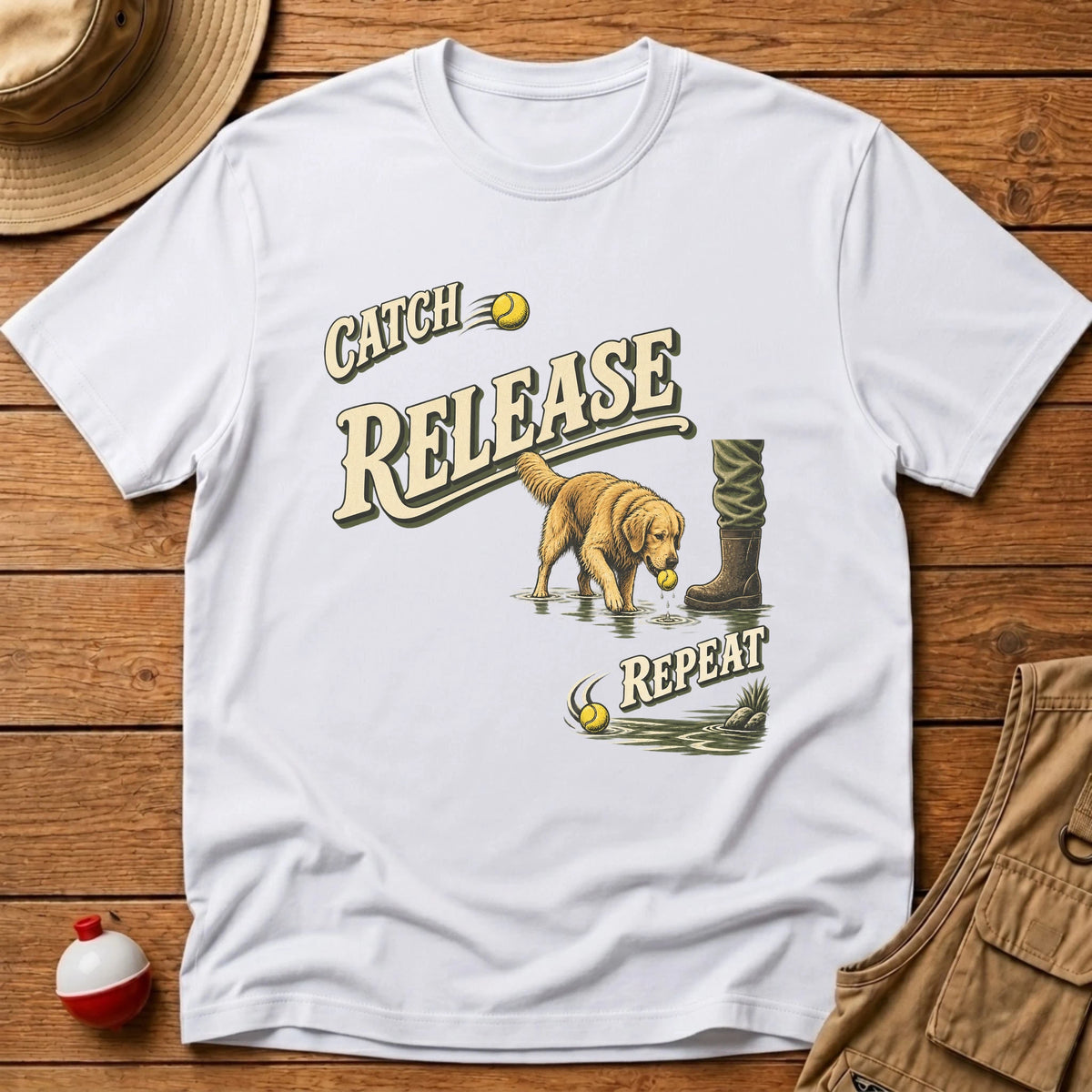 Catch Release Repeat T-Shirt - Floating Bobber