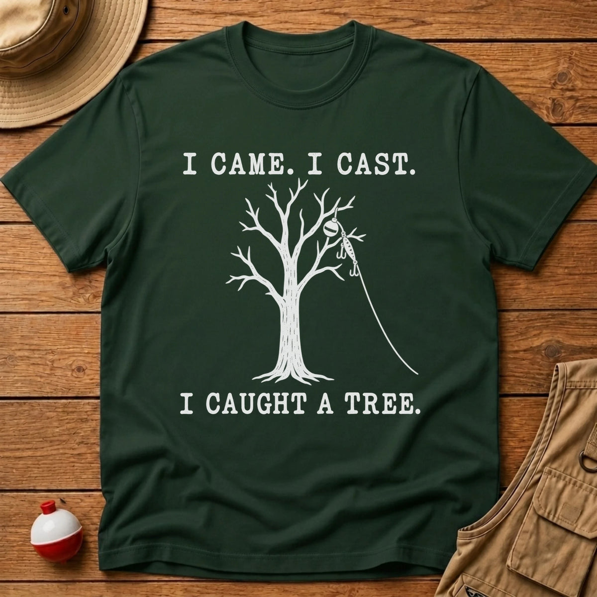 Caught A Tree T-Shirt - Floating Bobber