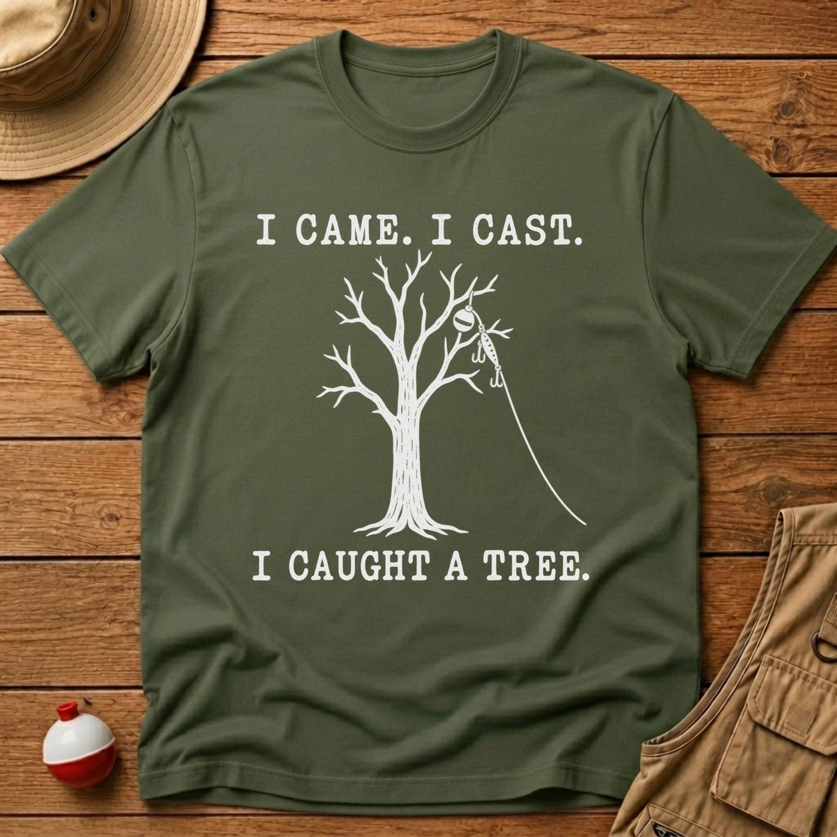 Caught A Tree T-Shirt - Floating Bobber