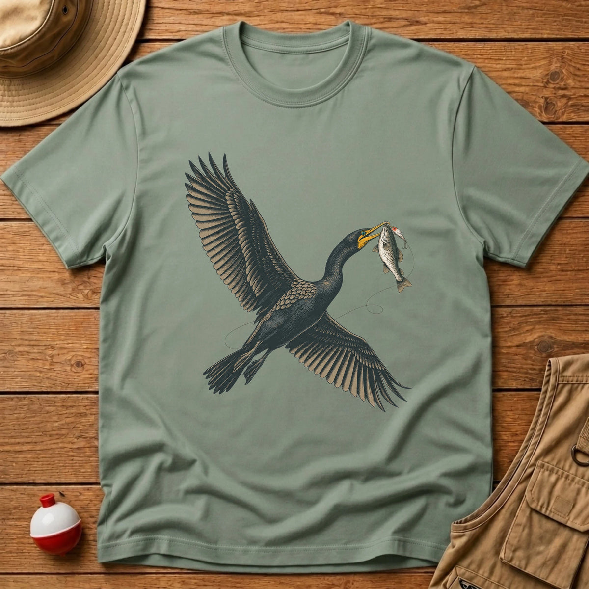 Cormorant T-Shirt - Floating Bobber