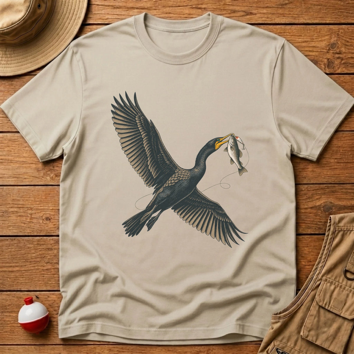 Cormorant T-Shirt - Floating Bobber