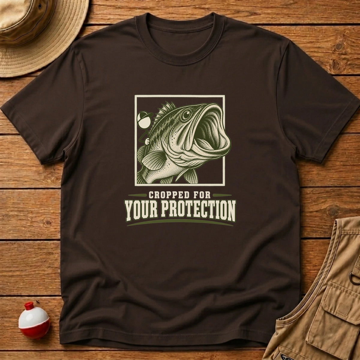 Cropped Selfie T-Shirt - Floating Bobber