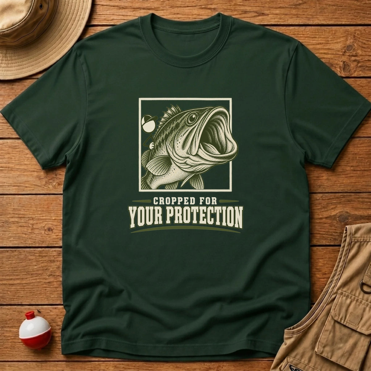 Cropped Selfie T-Shirt - Floating Bobber