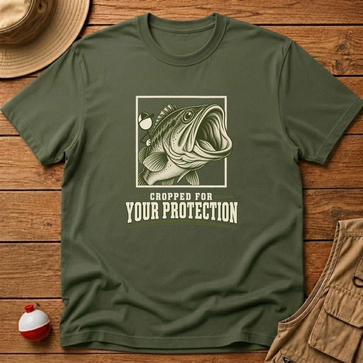 Cropped Selfie T-Shirt - Floating Bobber