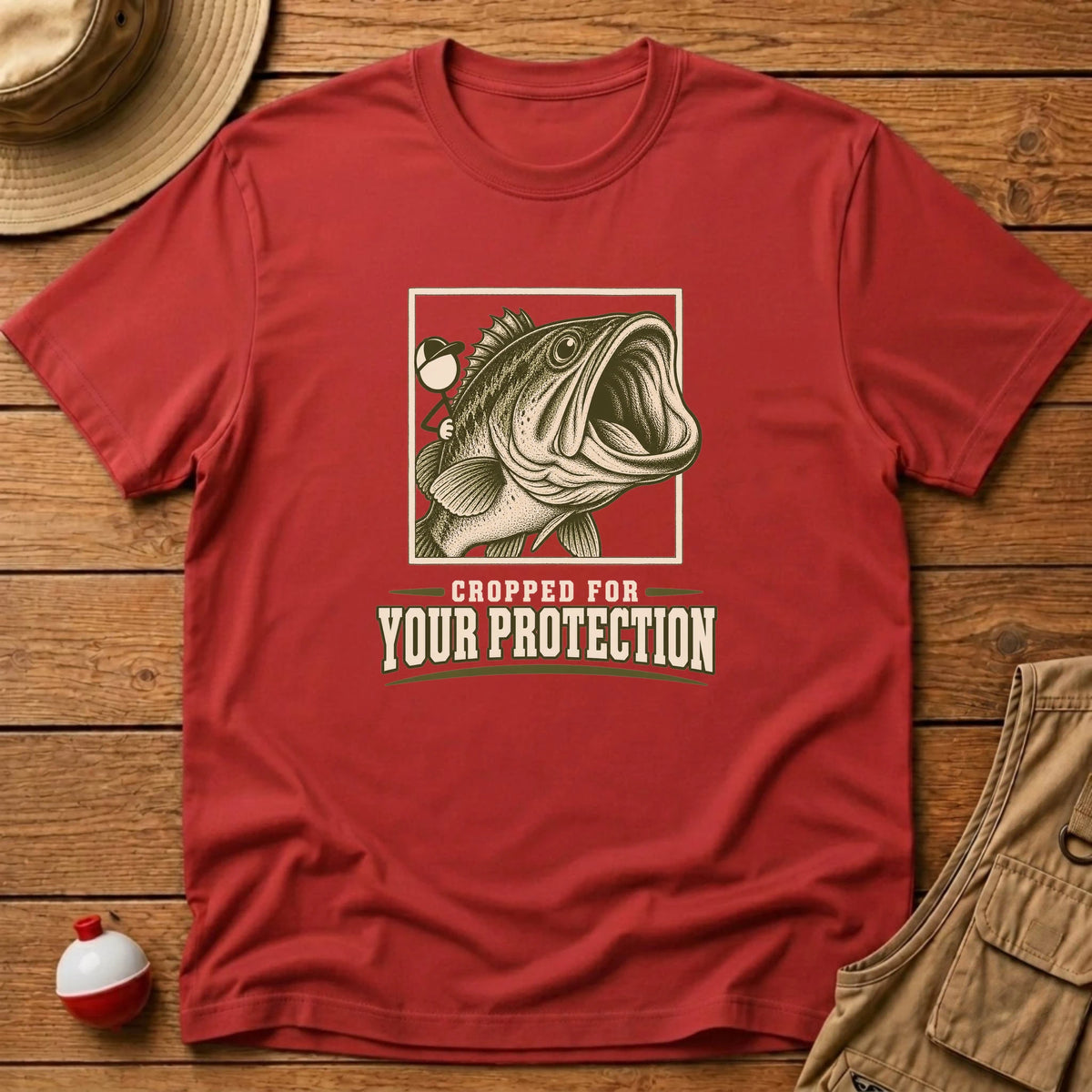 Cropped Selfie T-Shirt - Floating Bobber