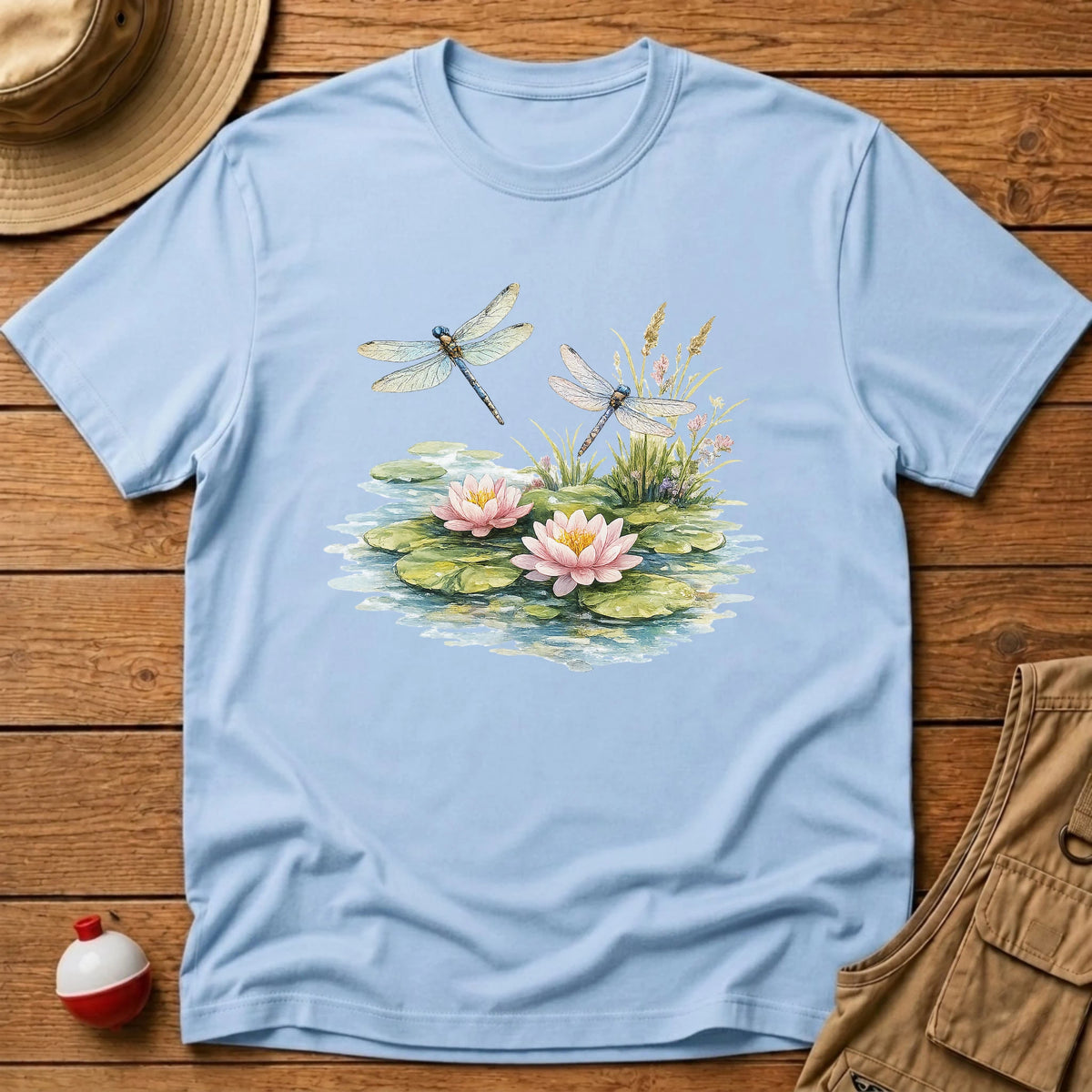 Dragonfly Lily Pads T-Shirt - Floating Bobber