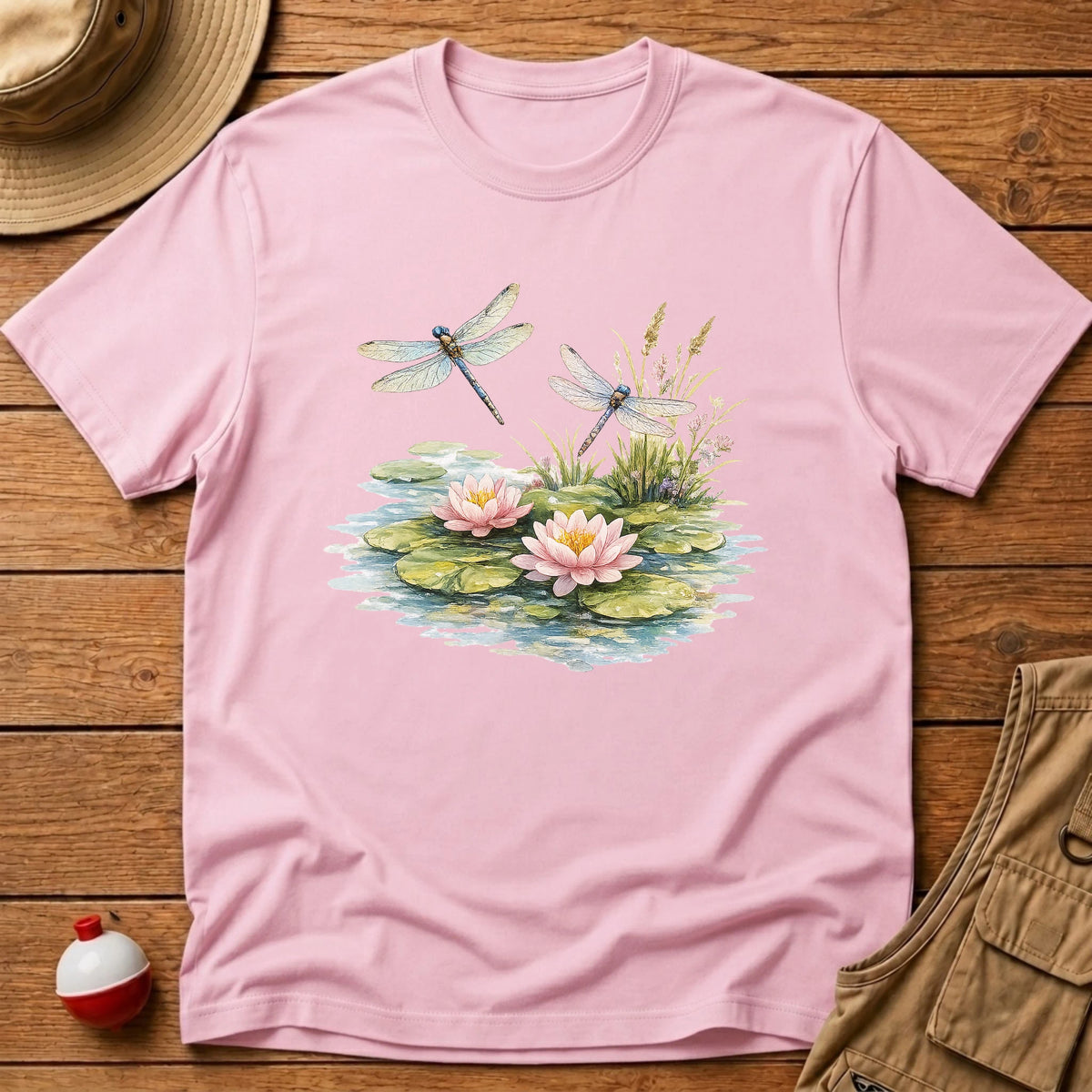 Dragonfly Lily Pads T-Shirt - Floating Bobber