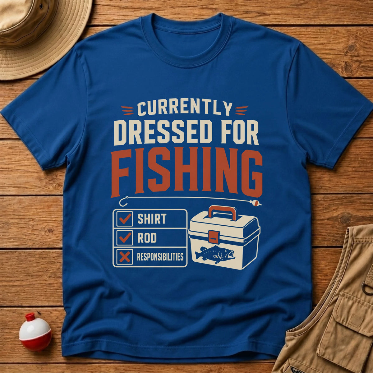Dressed For Fishing T-Shirt - Floating Bobber