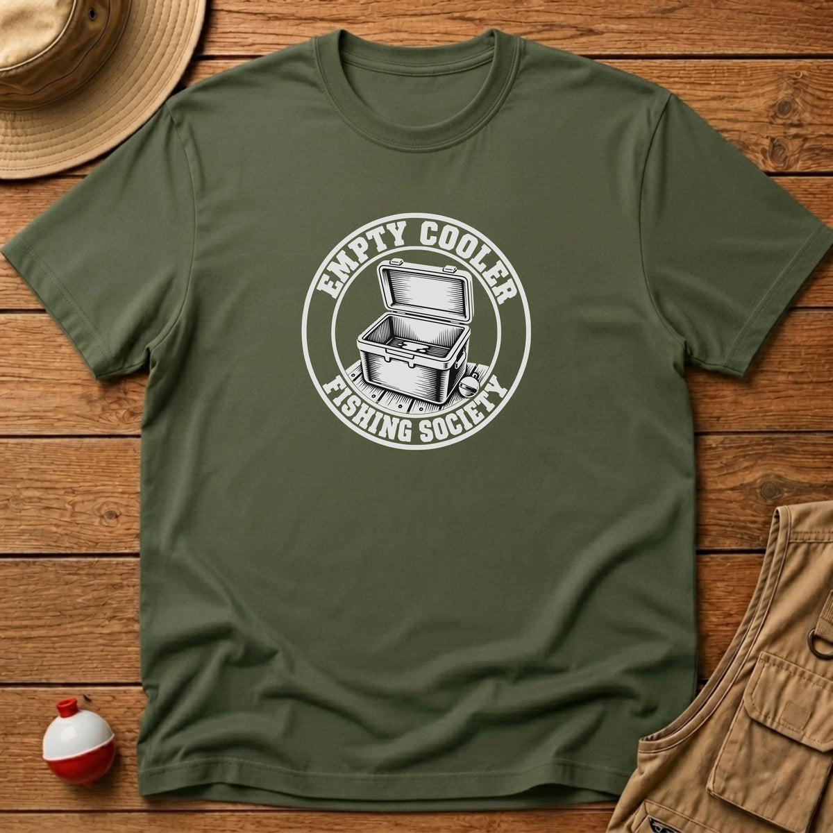 Empty Cooler Society T-Shirt - Floating Bobber