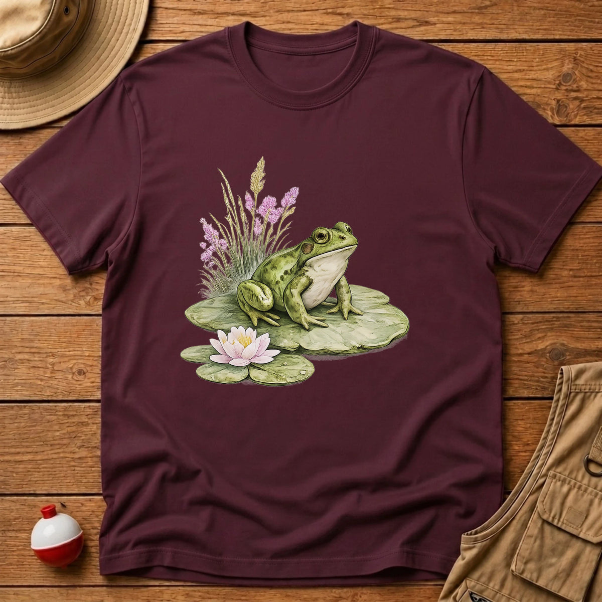 Frog Lily pad T-Shirt - Floating Bobber