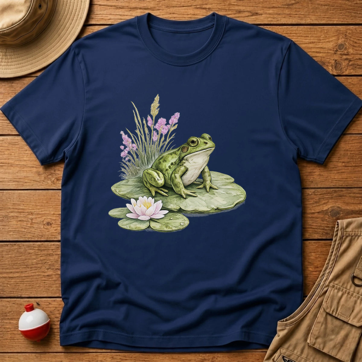 Frog Lily pad T-Shirt - Floating Bobber