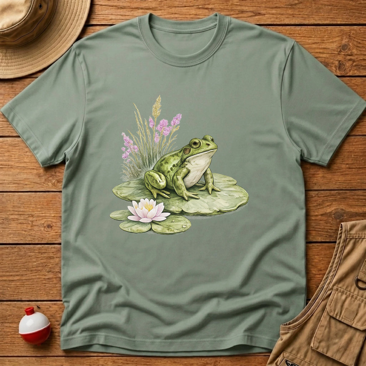 Frog Lily pad T-Shirt - Floating Bobber