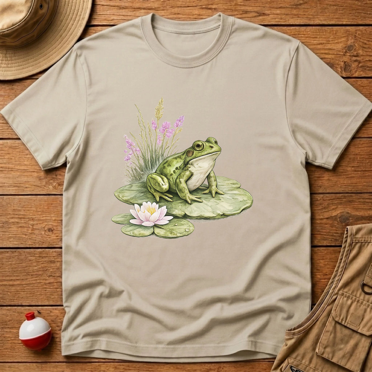 Frog Lily pad T-Shirt - Floating Bobber