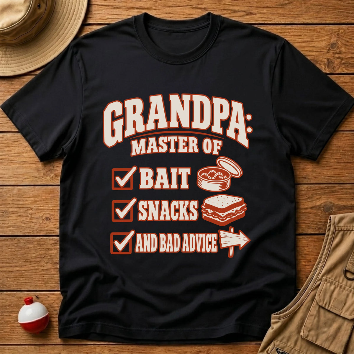 Grandpa Master T-Shirt - Floating Bobber
