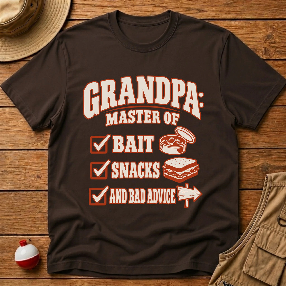 Grandpa Master T-Shirt - Floating Bobber