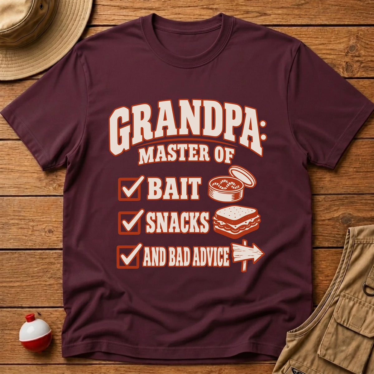 Grandpa Master T-Shirt - Floating Bobber