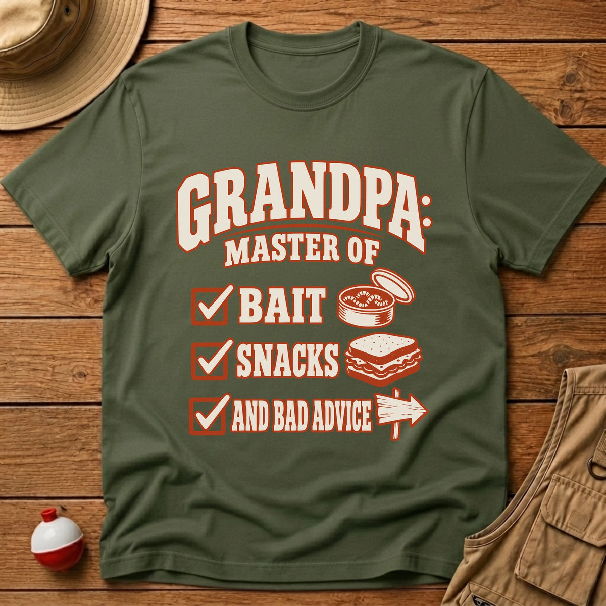 Grandpa Master T-Shirt - Floating Bobber