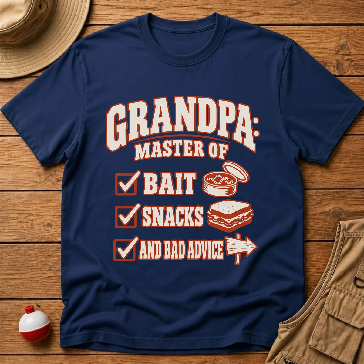 Grandpa Master T-Shirt - Floating Bobber