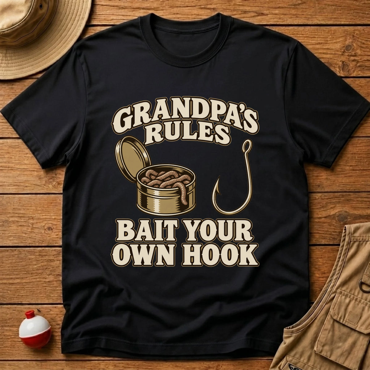 Grandpa Rules T-Shirt - Floating Bobber