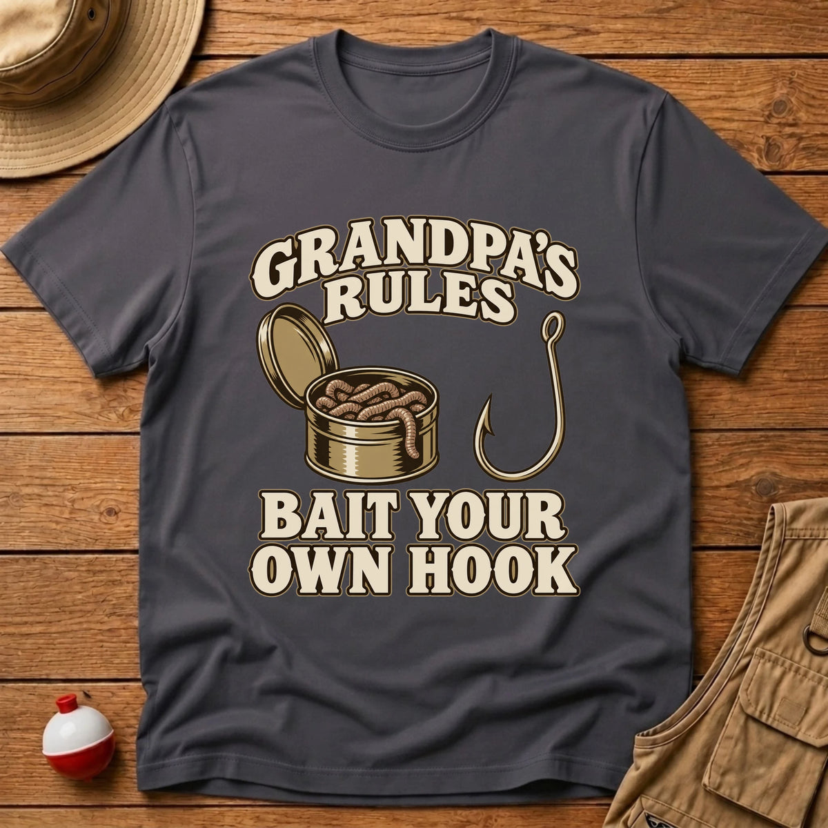 Grandpa Rules T-Shirt - Floating Bobber