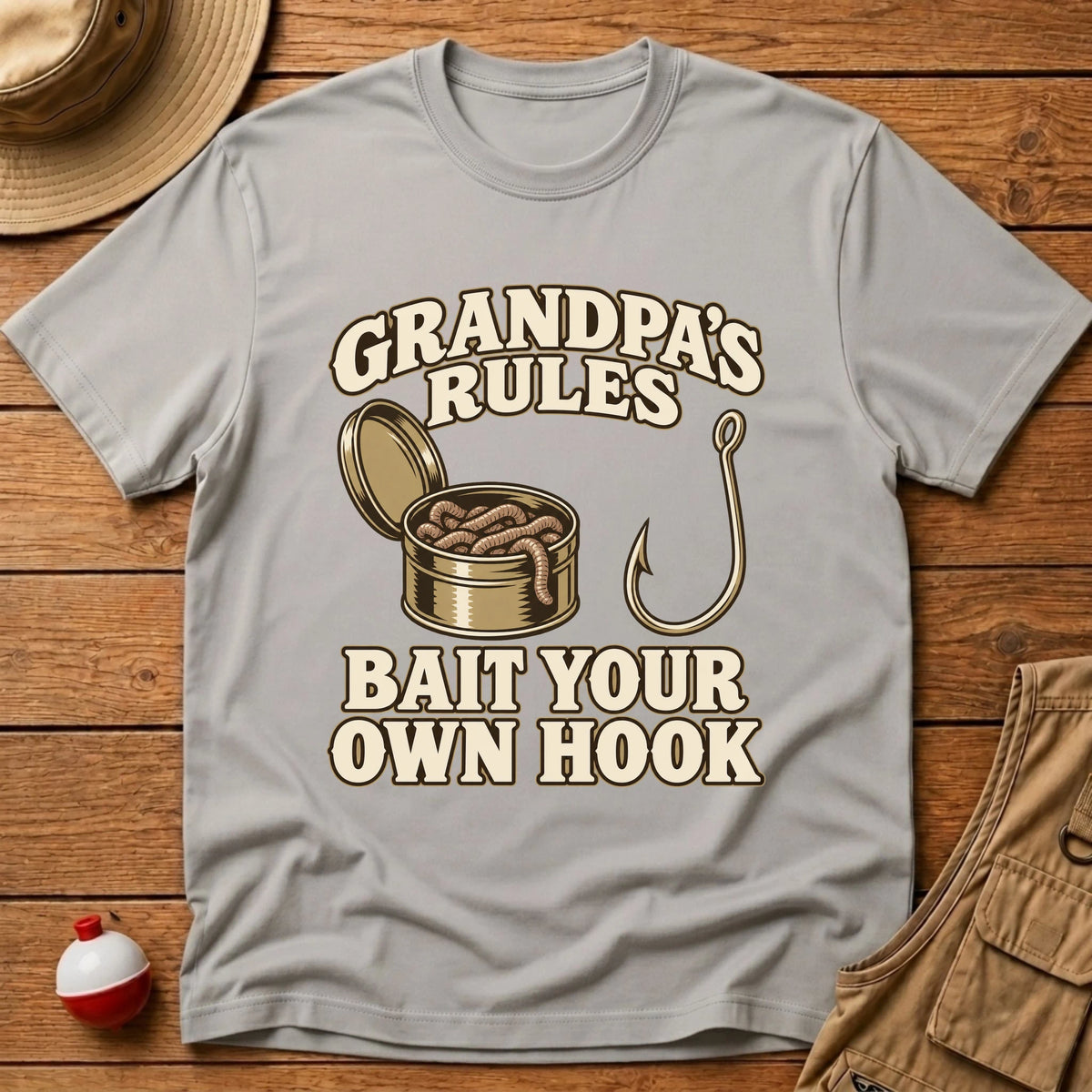 Grandpa Rules T-Shirt - Floating Bobber