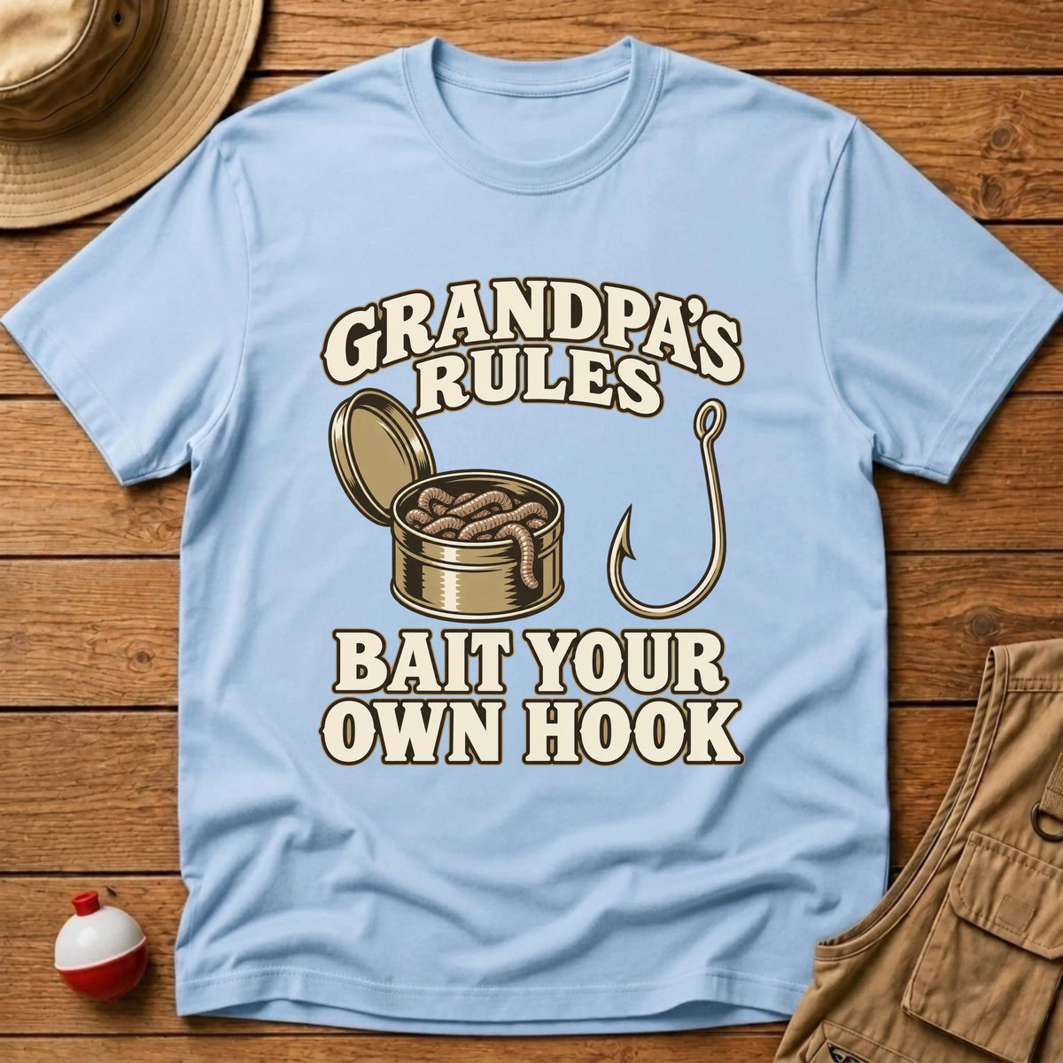 Grandpa Rules T-Shirt - Floating Bobber