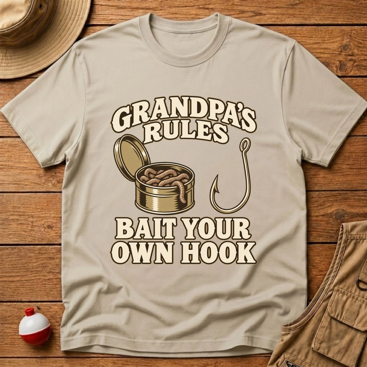 Grandpa Rules T-Shirt - Floating Bobber