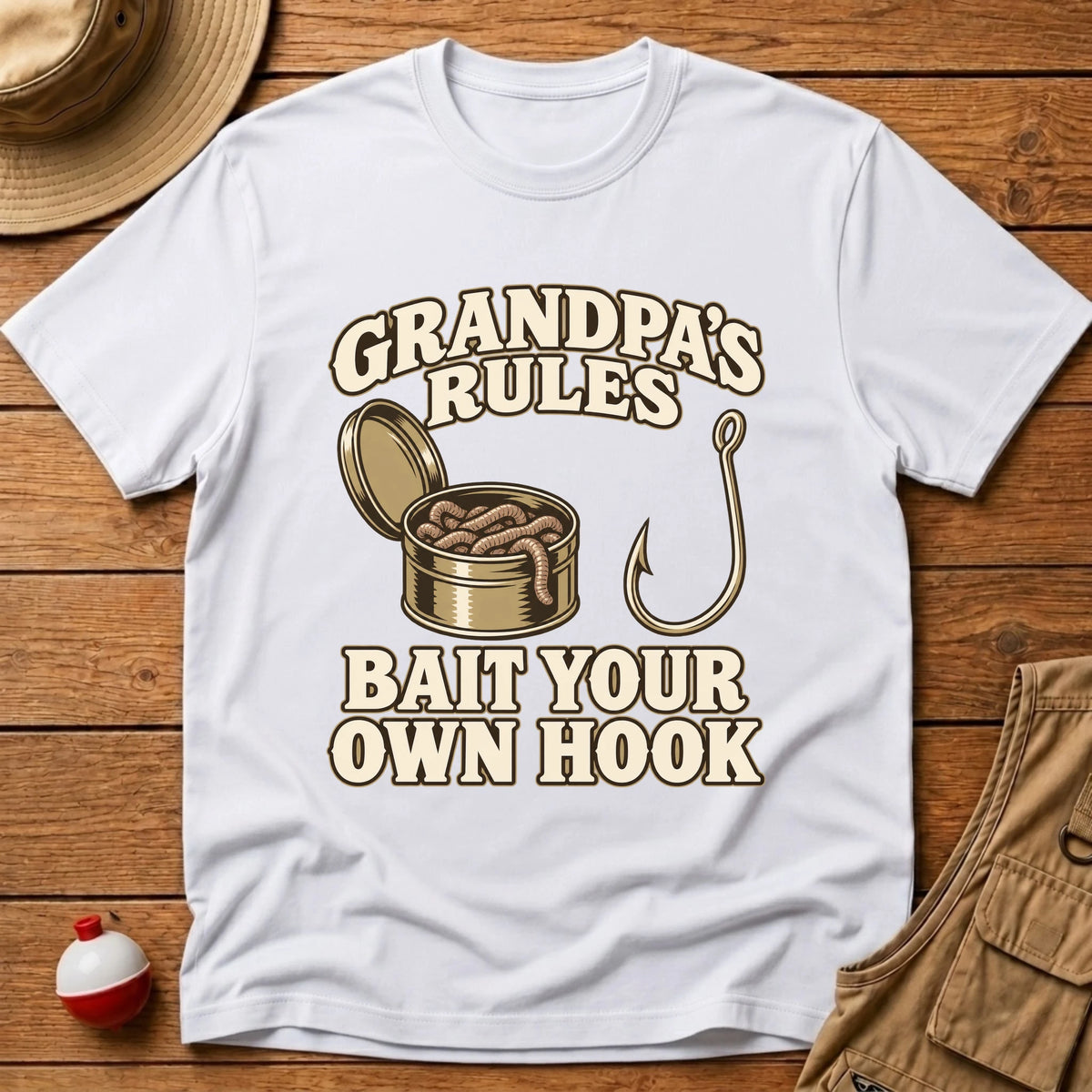 Grandpa Rules T-Shirt - Floating Bobber