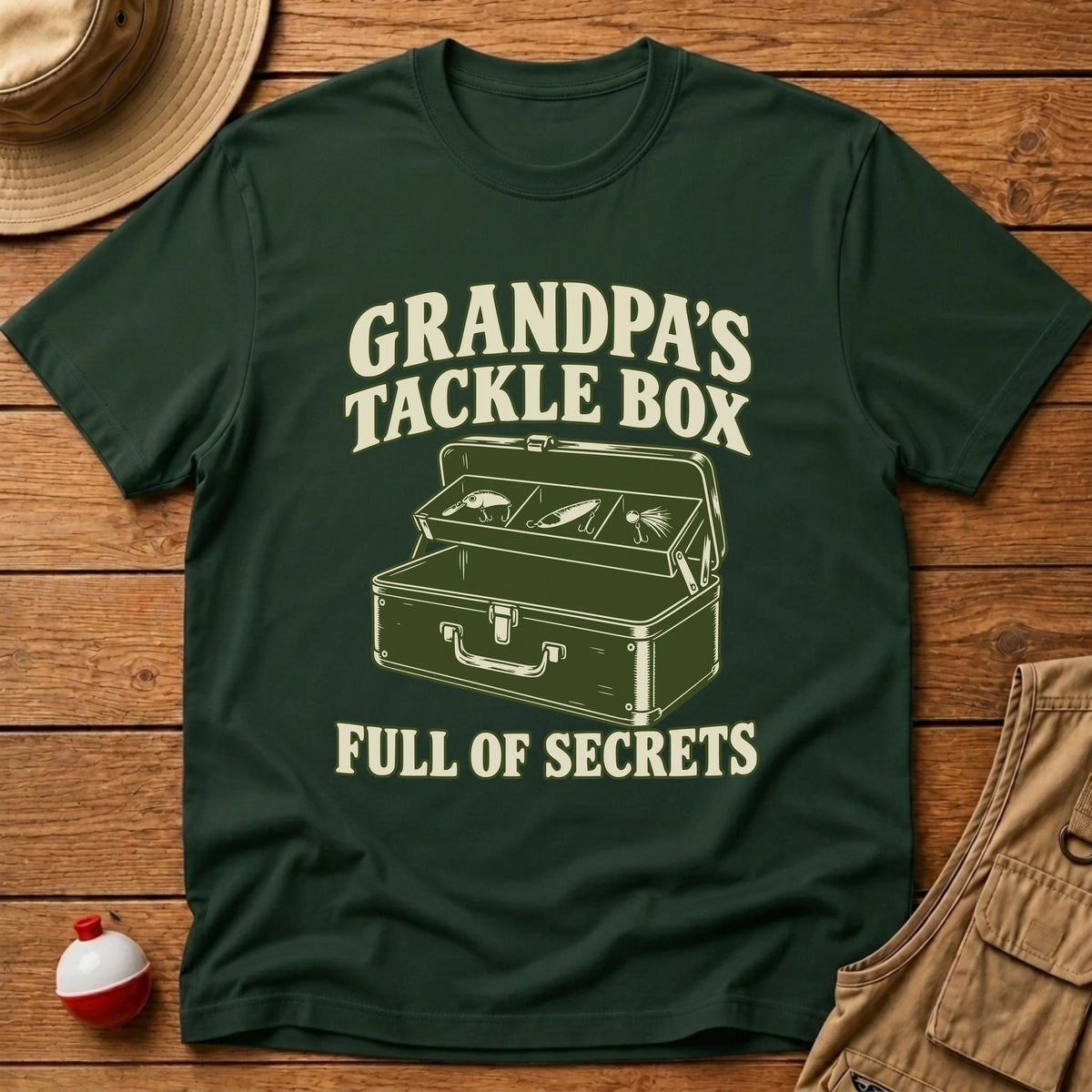Grandpa Tackle Box T-Shirt - Floating Bobber