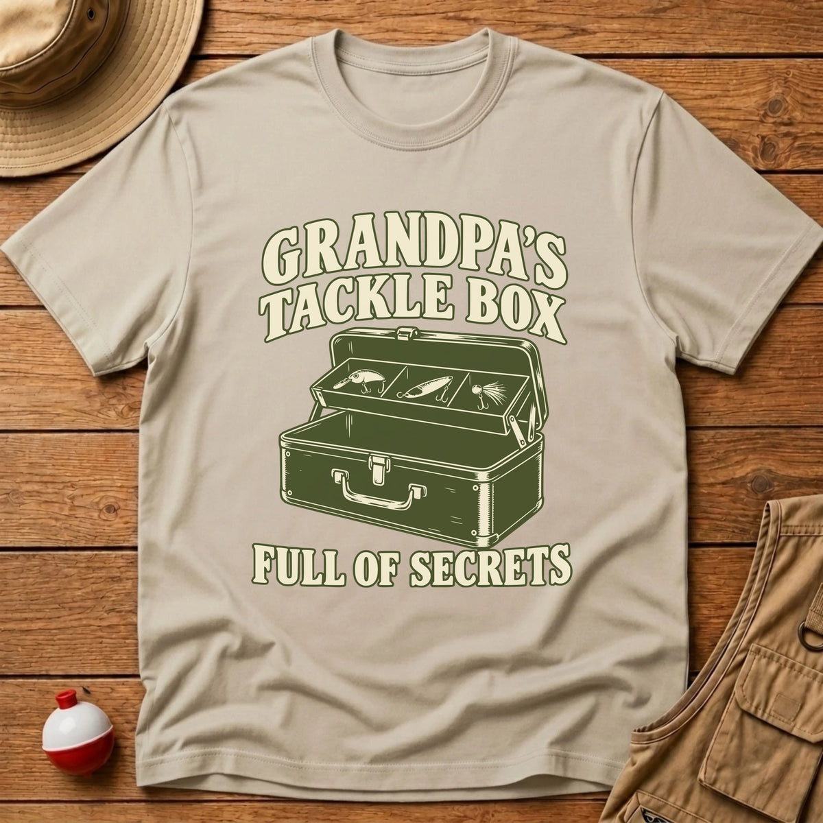 Grandpa Tackle Box T-Shirt - Floating Bobber