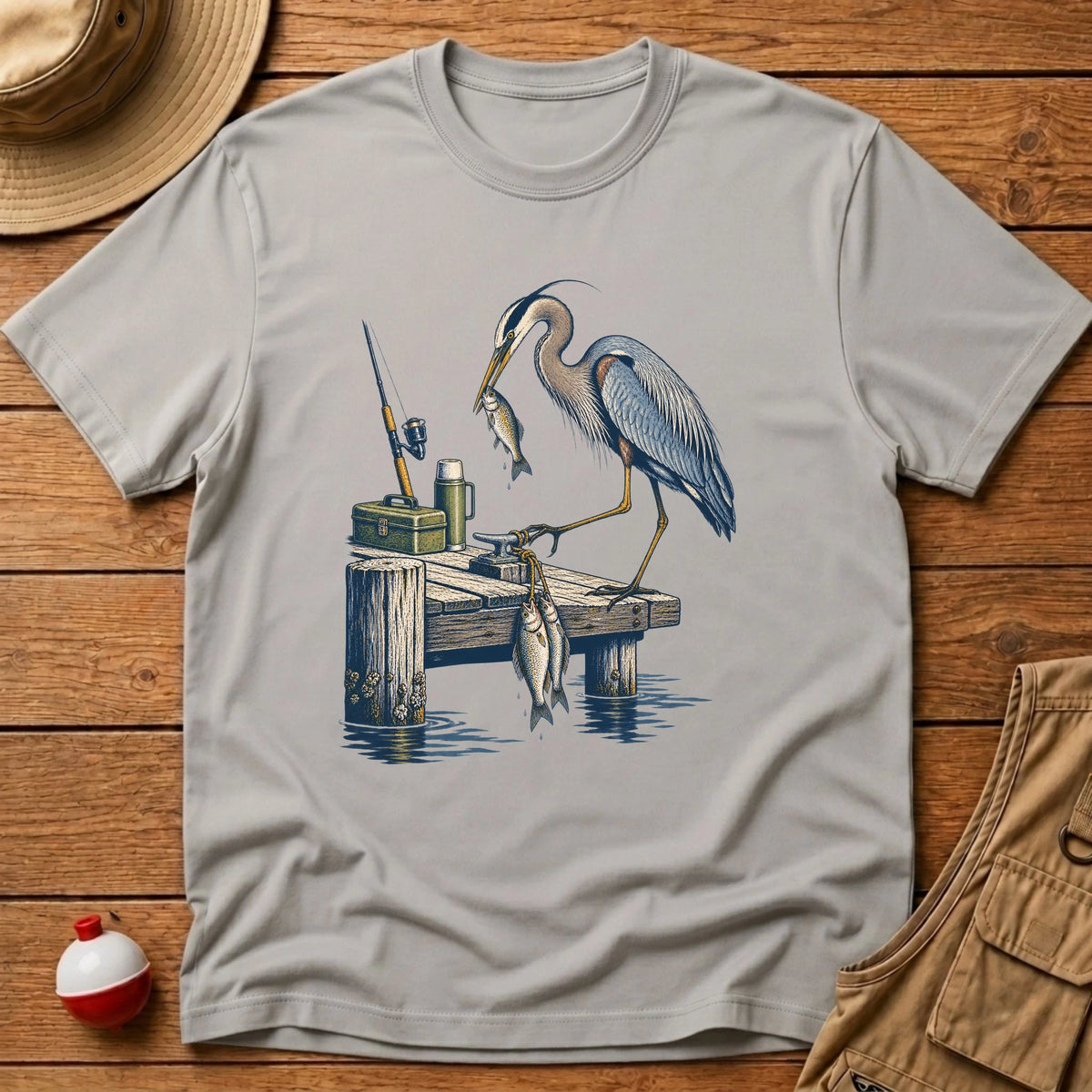 Heron Thief T-Shirt - Floating Bobber