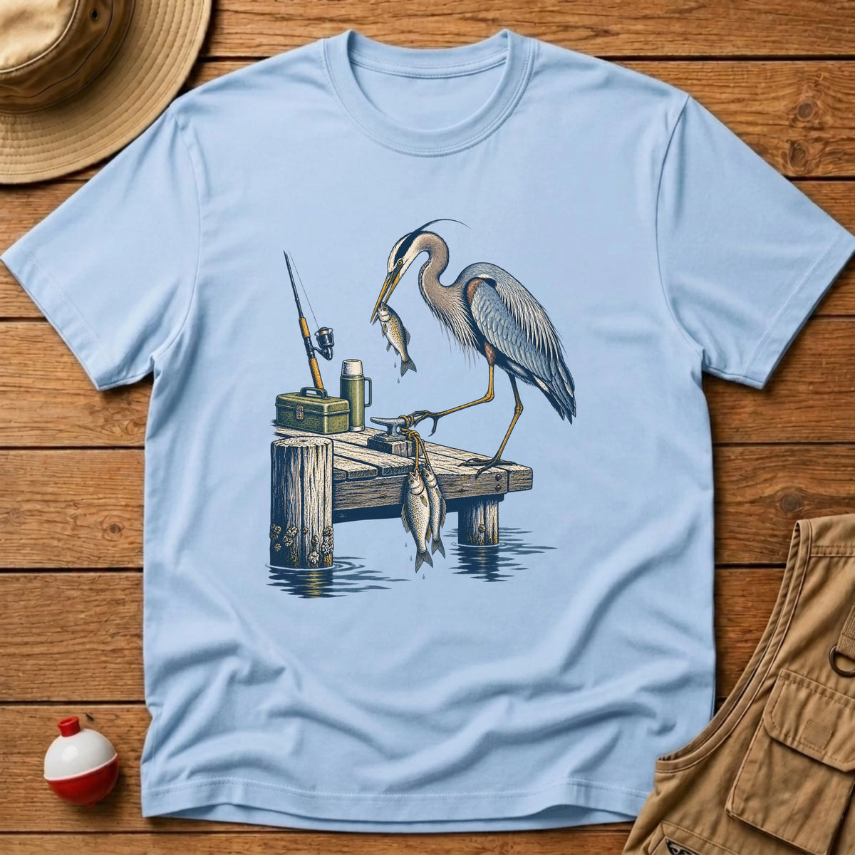 Heron Thief T-Shirt - Floating Bobber