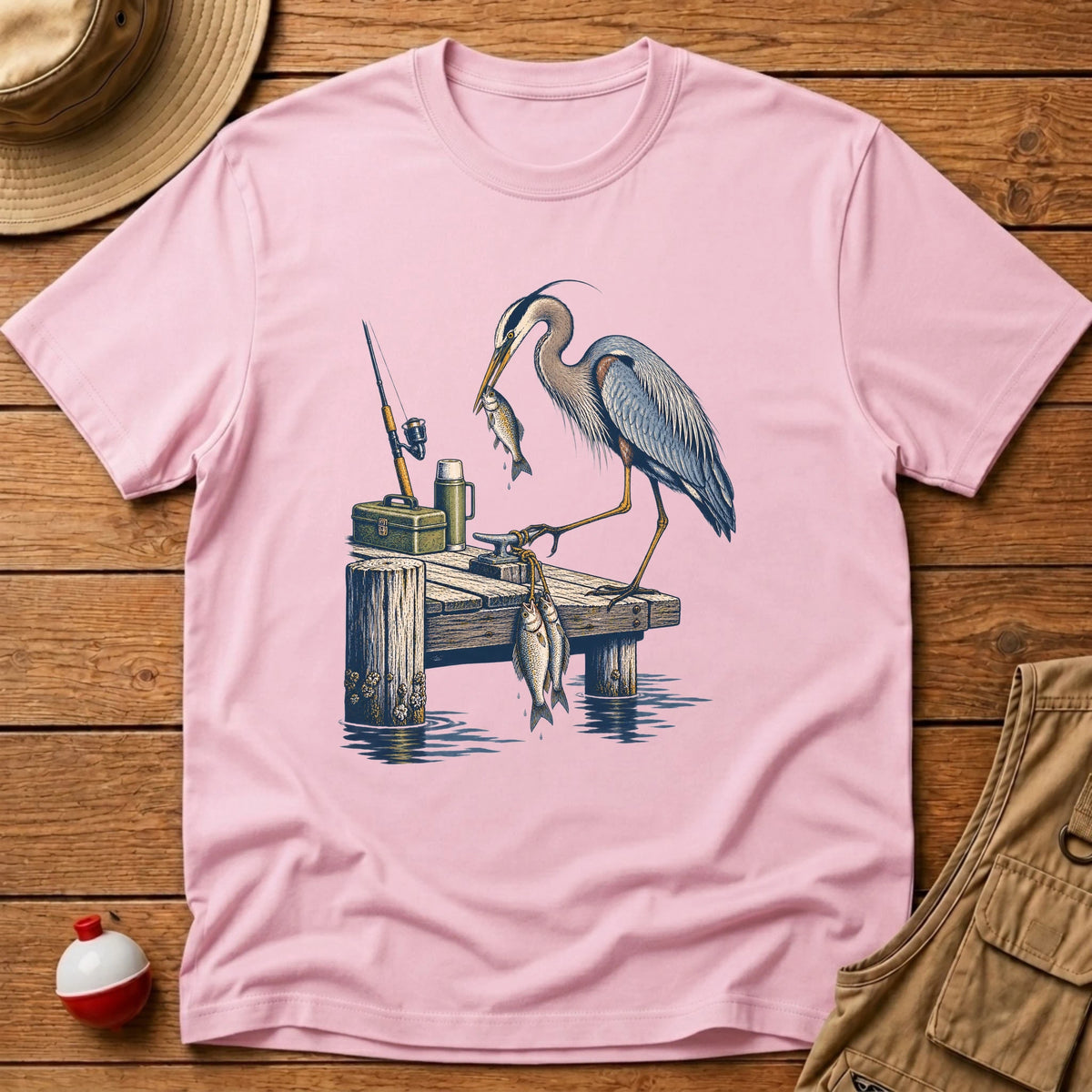 Heron Thief T-Shirt - Floating Bobber