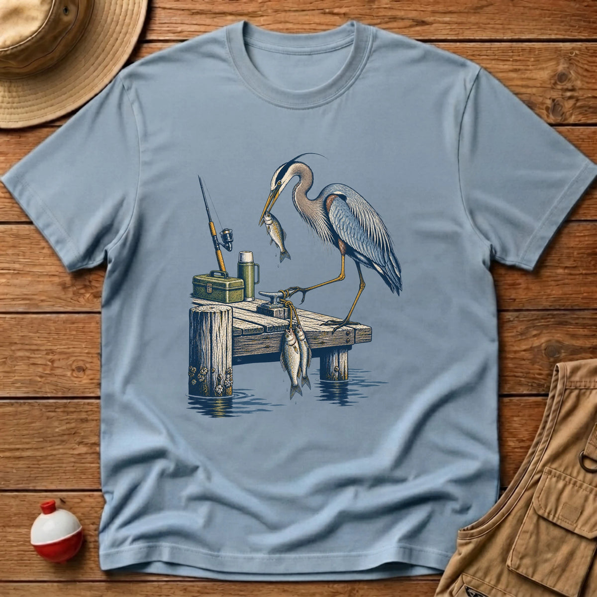 Heron Thief T-Shirt - Floating Bobber
