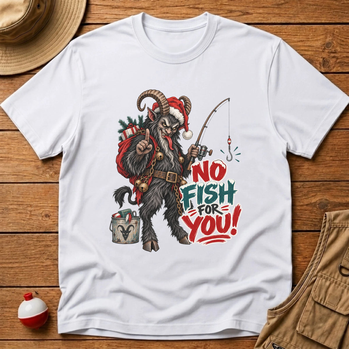 Krampus Fishing T-Shirt - Floating Bobber