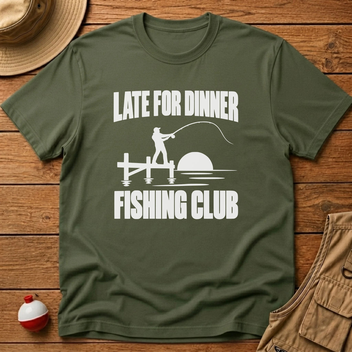 Late For Dinner Club T-Shirt - Floating Bobber