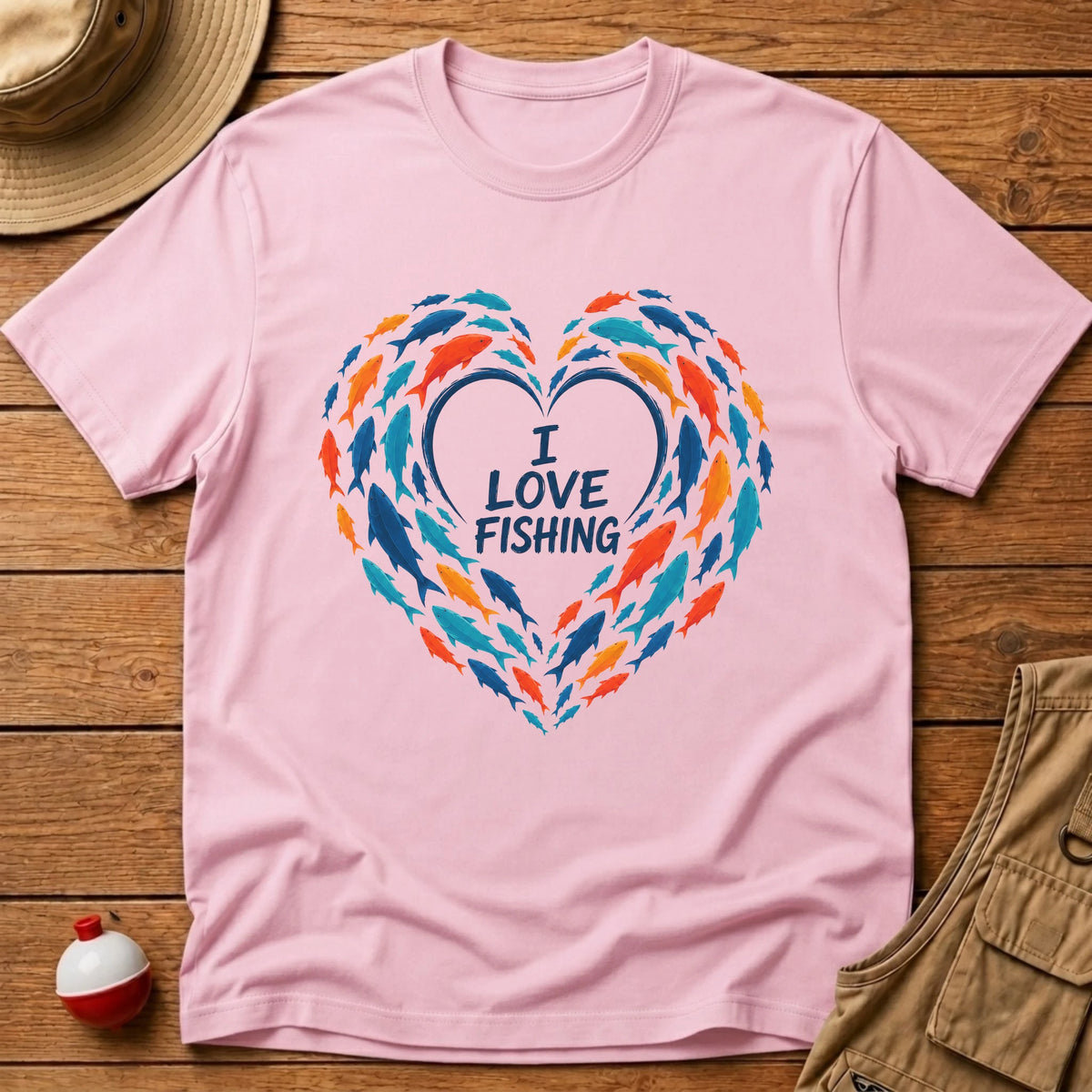 Love Heart T-Shirt T-Shirt - Floating Bobber
