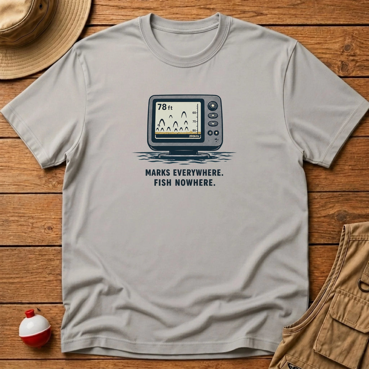 Marks Everywhere T-Shirt - Floating Bobber