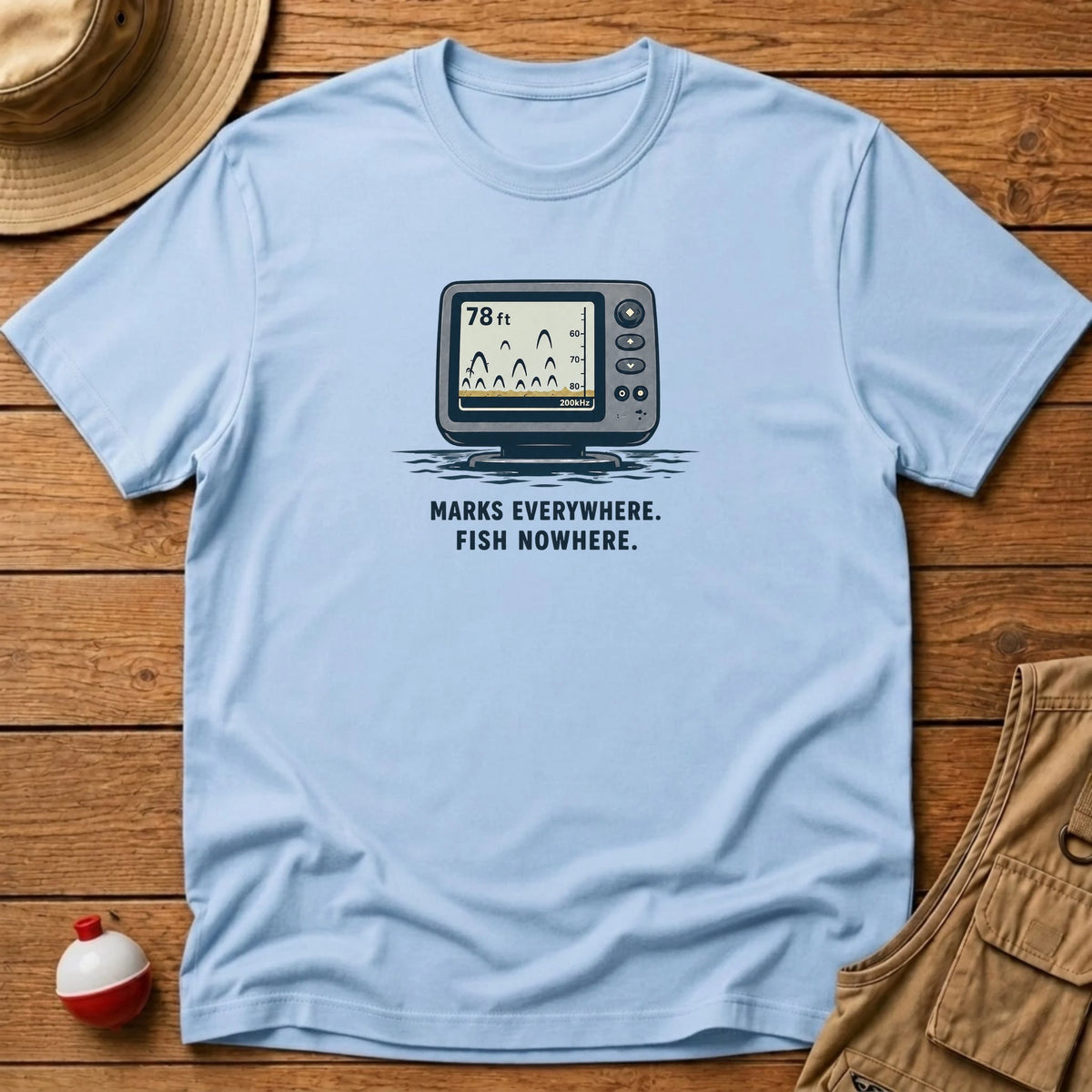 Marks Everywhere T-Shirt - Floating Bobber