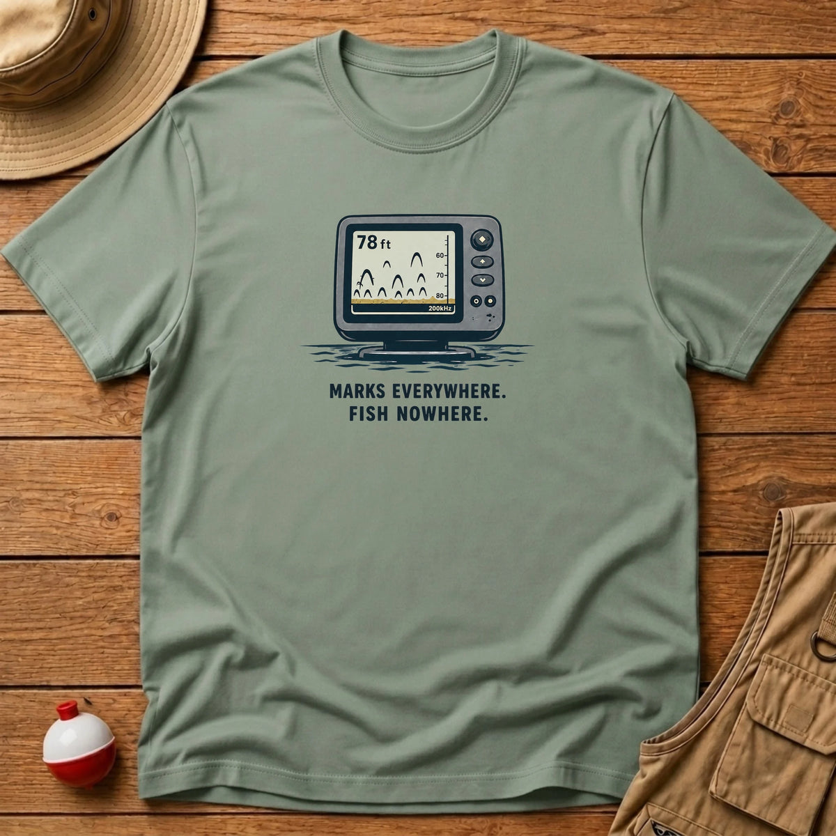 Marks Everywhere T-Shirt - Floating Bobber