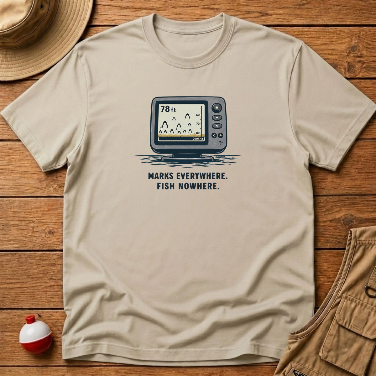 Marks Everywhere T-Shirt - Floating Bobber