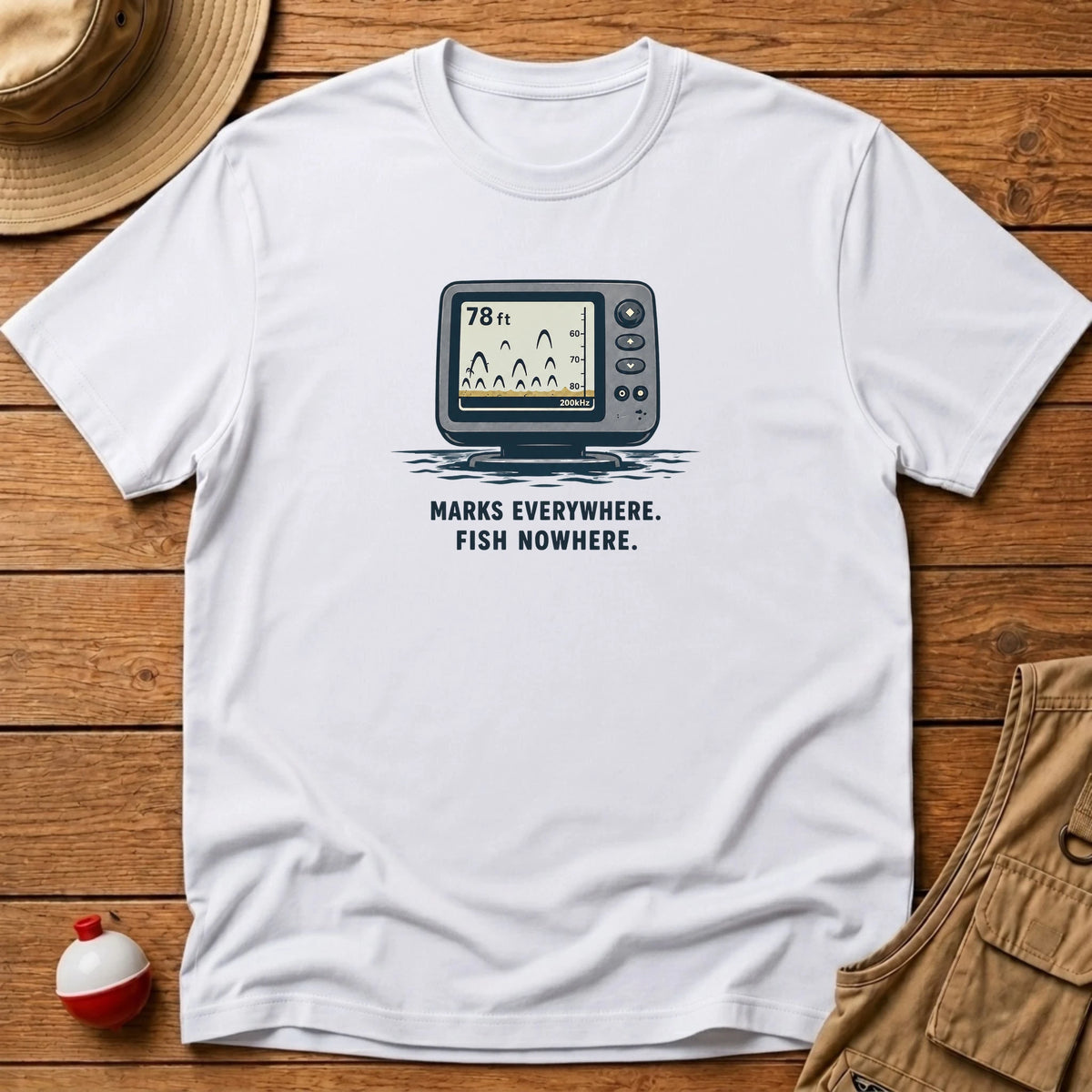 Marks Everywhere T-Shirt - Floating Bobber