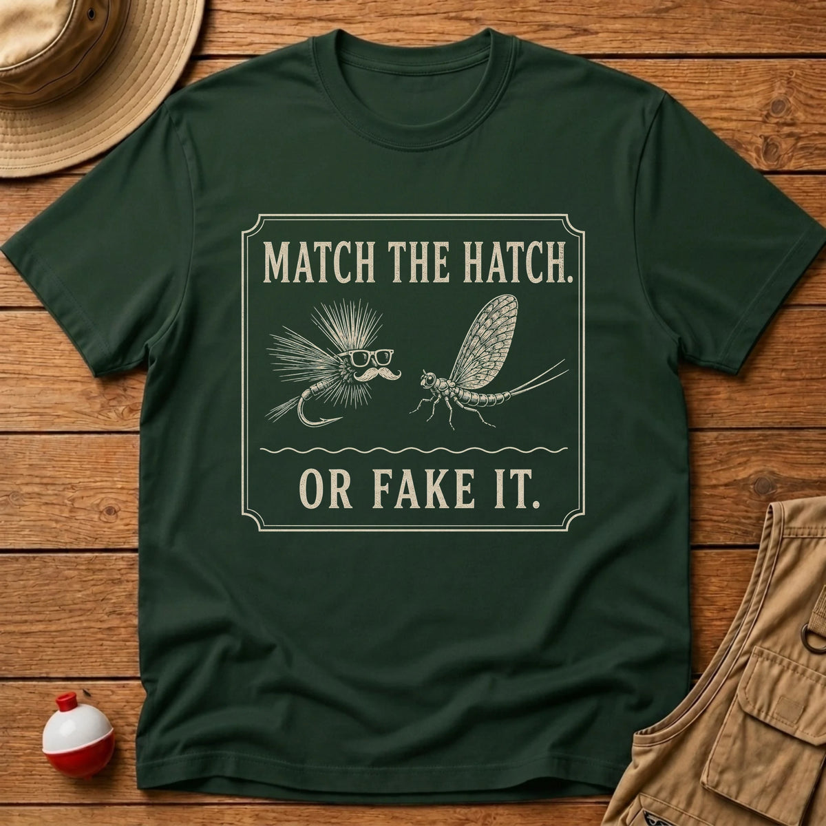 Match or Fake T-Shirt - Floating Bobber