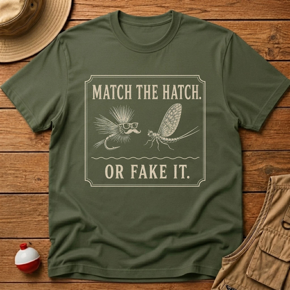 Match or Fake T-Shirt - Floating Bobber