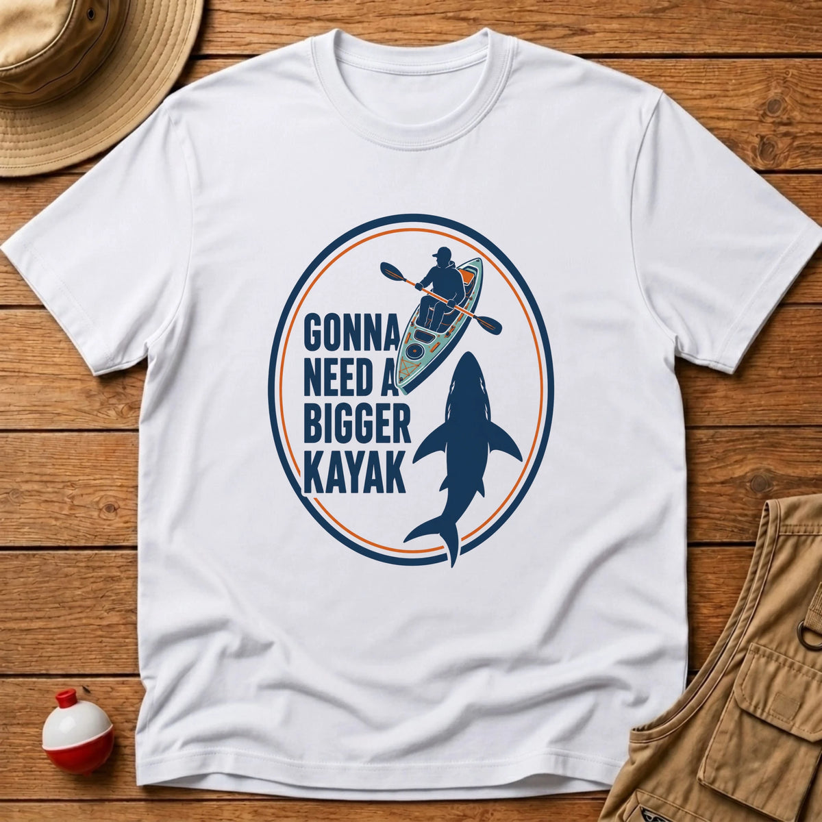 Need Bigger Kayak T-Shirt - Floating Bobber
