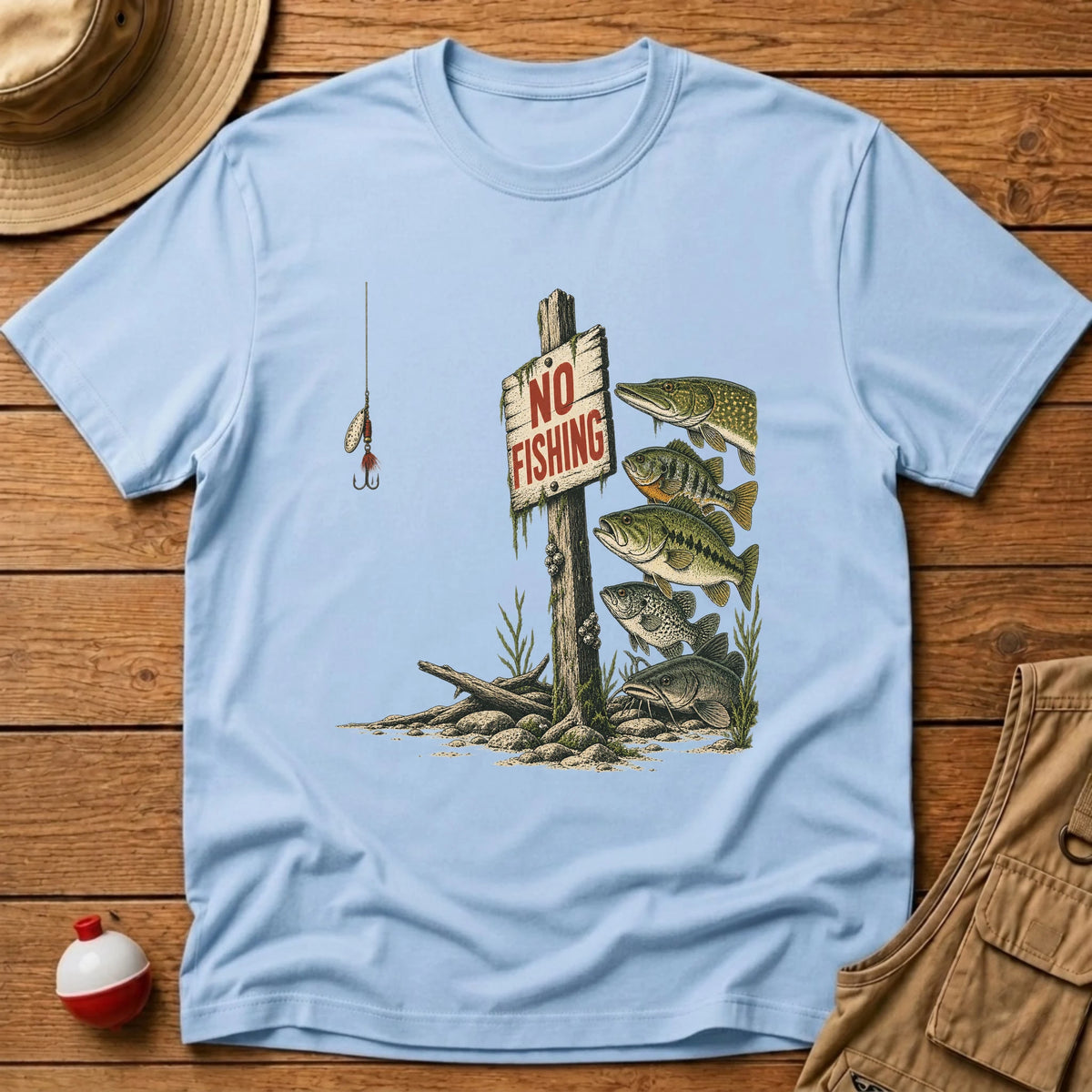 No Fishing Zone T-Shirt - Floating Bobber