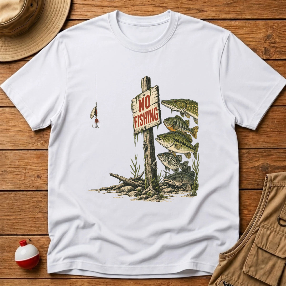 No Fishing Zone T-Shirt - Floating Bobber