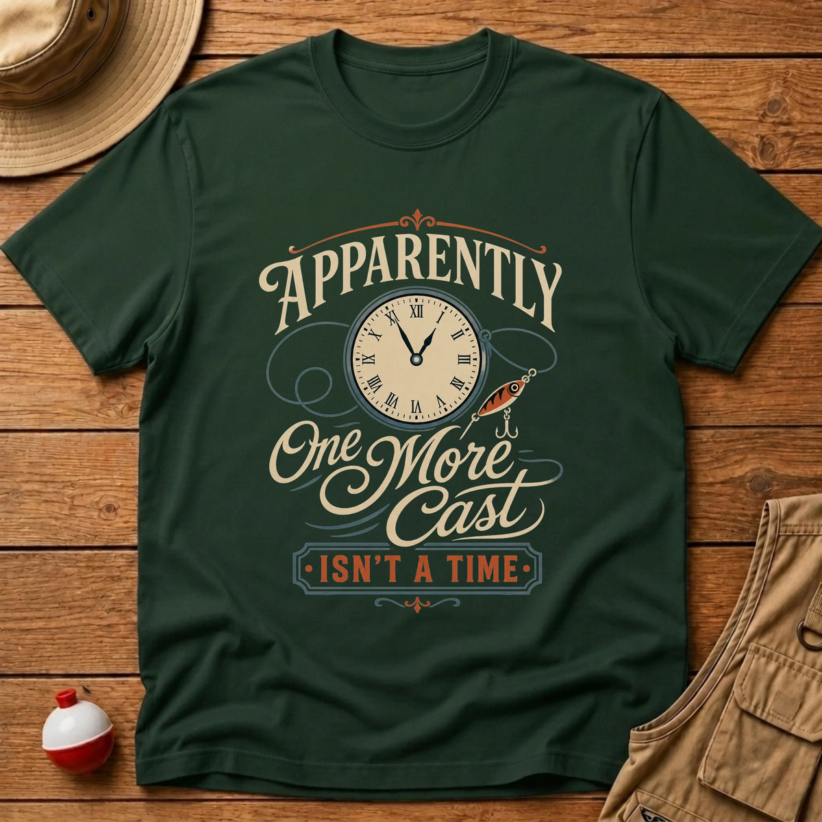 One More Cast Time T-Shirt - Floating Bobber