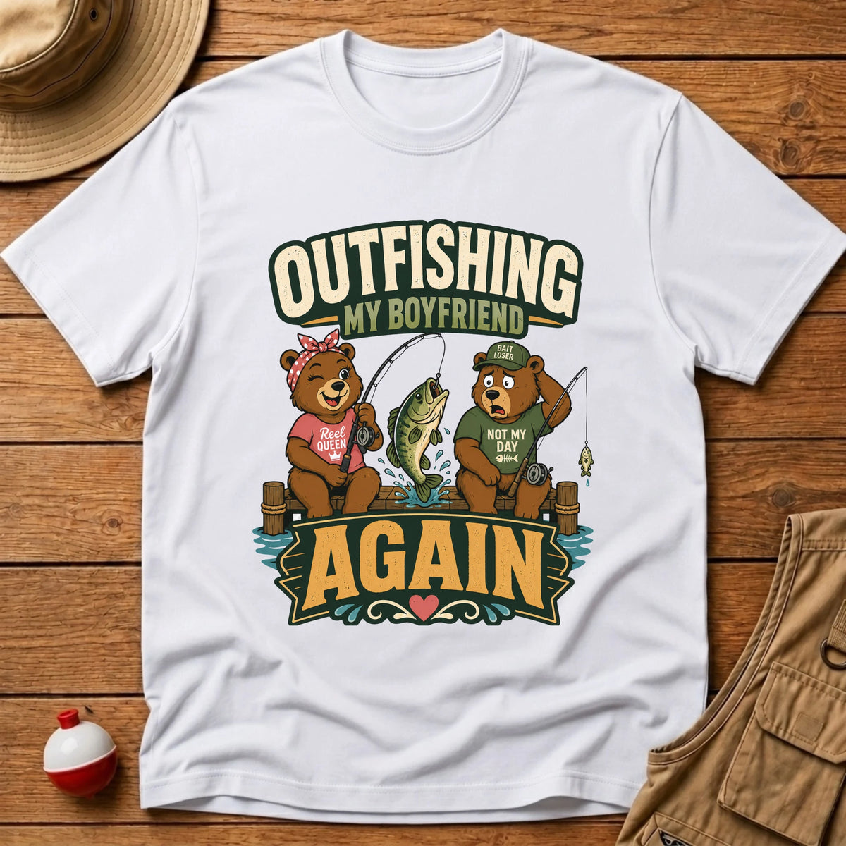 Outfishing Boyfriend T-Shirt T-Shirt - Floating Bobber