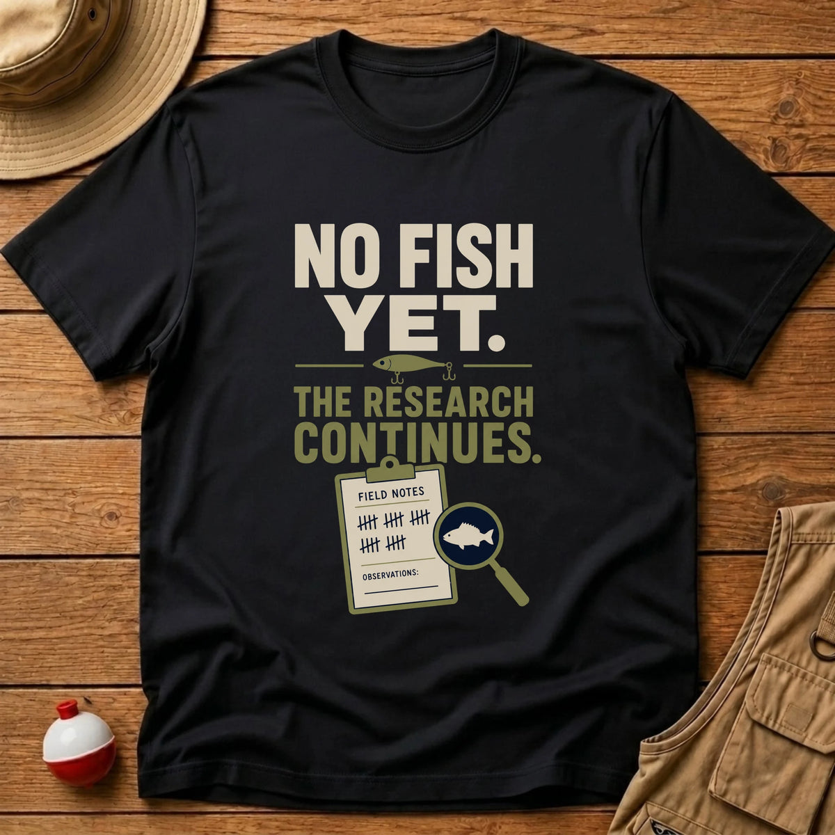 Research Continues T-Shirt - Floating Bobber